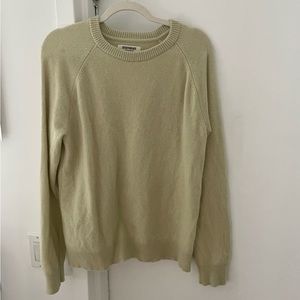 Thrifted lime wool sweater